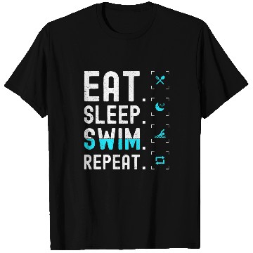 Discover Swimming Pool Eat Sleep Swim Repeat 2 T-Shirts