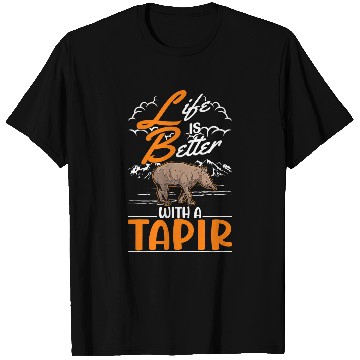 Discover Lacrosse Gift Life is better with a Tapir T-Shirts