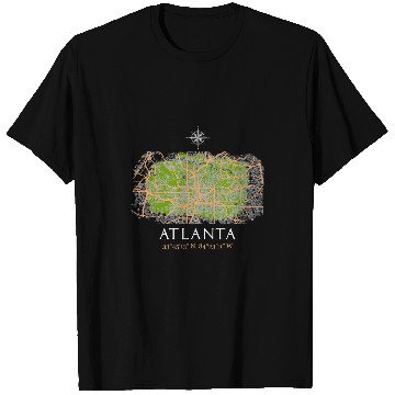 Discover Atlanta Street Map art T-Shirts