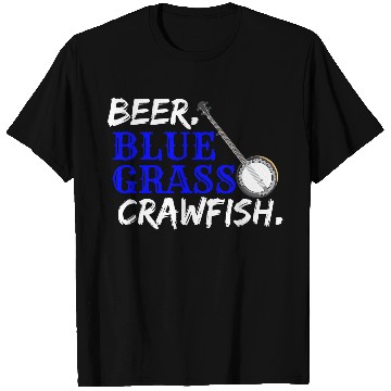 Discover Funny Beer Lover Cajun Crawfish Country Music Bluegrass T-Shirts
