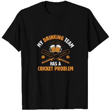 Discover Beer Drinker Alcohol Cricket Lover Cricketer Cricket Player T-Shirts