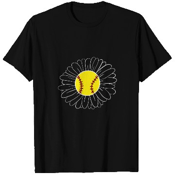 Discover Cute Flower Daisy Softball Mom T-Shirts