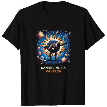 Discover Dabbings Total Solar Eclipse Gander Newfoundland Canada T-Shirts