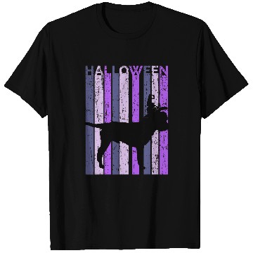 Discover Border Terrier Witch Hat Halloween Spooky Creepy Purple T-Shirts