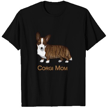 Discover Black Tan Brindle Cardigan Welsh Corgi Mom Dog Lover Gift T-Shirts