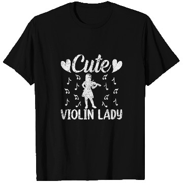 Discover Cute Violin Lady Violin Music Player Violin Lover Instrument T-Shirts