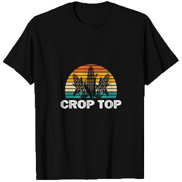 Discover Crop Top Corn Funny Maize Corn Lover Farmer Retro T-Shirts