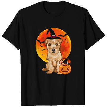 Discover Dog Halloween Norfolk Terrier Jack O Lantern Pumpkin T-Shirts