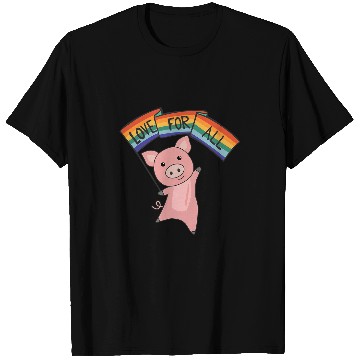 Discover Rainbow Flag Gay Pride Lgbtq Pig T-Shirts