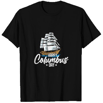 Discover Happy Columbus Day Native American US Flag 4 T-Shirts