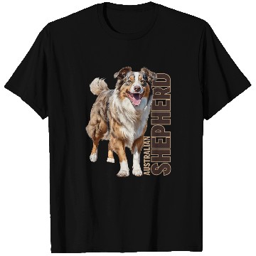 Discover Australian Shepherd Watercolor 1 T-Shirts