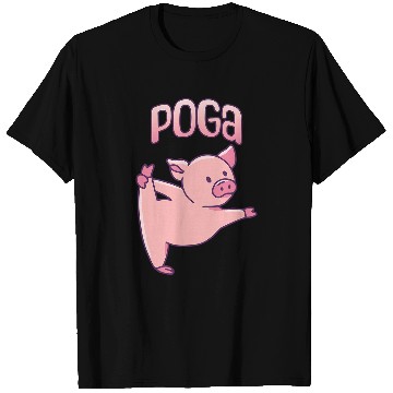 Discover Pig Yoga aka Poga funny design T-Shirts