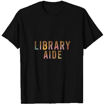 Discover Library Aide Leopard Print Funny School Library Secretary T-Shirts