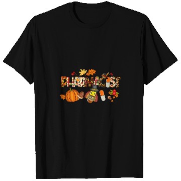 Discover Pharmacist Job Pharmacist Leopard Plaid Pilgrim Hat Fall Thanksgiving T-Shirts