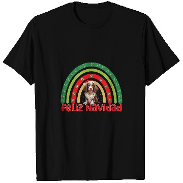Discover English Springer Spaniel Dog Feliz Navidad Christmas Decorat T-Shirts