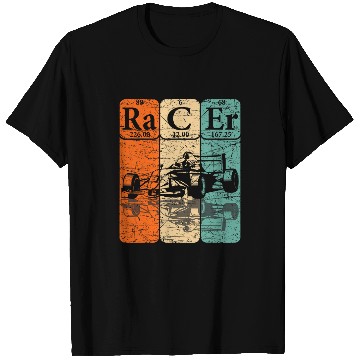 Discover Racer Periodic Table Elements Race Car Driver Retro Racing 22 T-Shirts