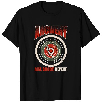Discover Funny Archery Aim Shoot Repeat Bow Shooting Archer T-Shirts