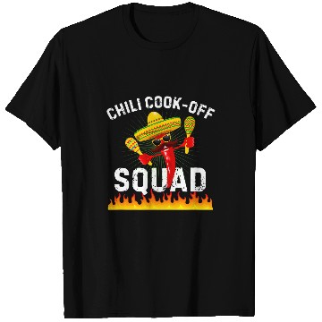 Discover Chili Cook Off Squad Chili Contest Red Pepper Flames T-Shirts