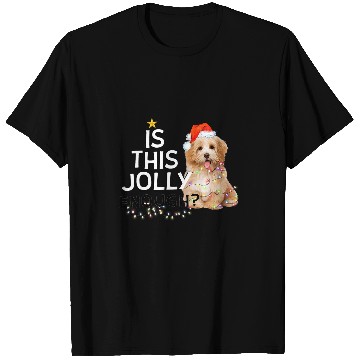 Discover Shih Tzu Santa Hat Lights xmass This Is Jolly Enough T-Shirts
