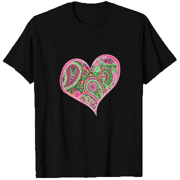 Discover BRIGHT PAISLEY CARTOON PATTERN IN WATERMELON SHADES T-Shirts