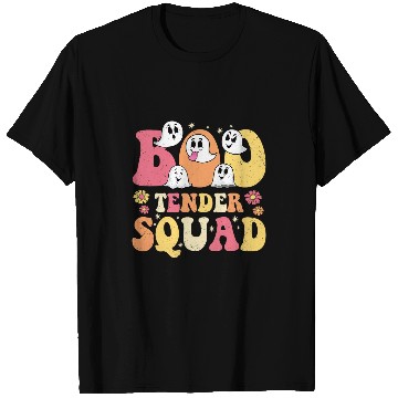 Discover Bootender Squad Groovy Halloween Bartender Funny T-Shirts