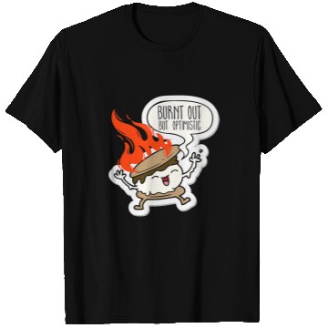 Discover Burnt Out But Optimistic Funny Humor Cute Smore Campfire 2 T-Shirts