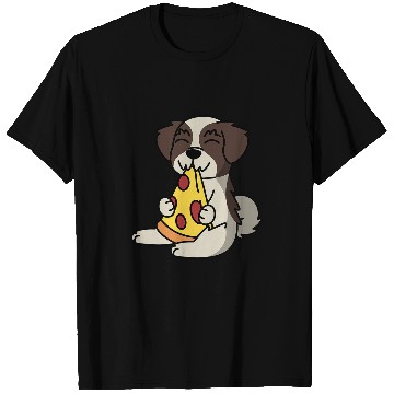 Discover Shih Tzu Eating Pizza Dog T-Shirts