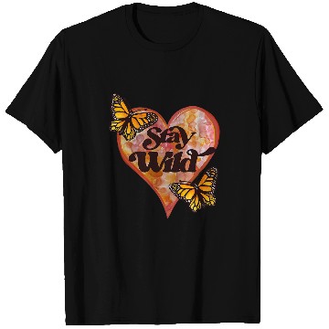 Discover Stay Wild Retro Monarch Butterfly T-Shirts