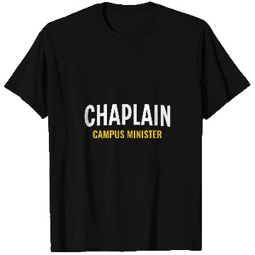 Discover Chaplain Campus Minister Pastor White Yellow T-Shirts