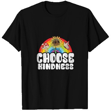 Discover Positive Sunflower Rainbow Peace Butterfly Choose Kindness 29 T-Shirts