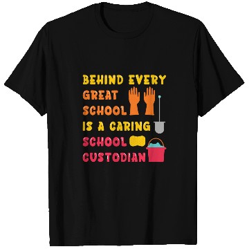 Discover Caring School Custodian Janitor 22 T-Shirts