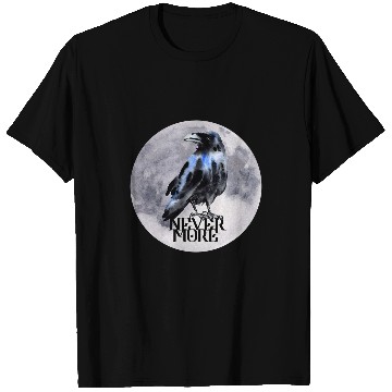 Discover Lacrosse Gift NEVERMORE Raven Edgar Allan Poe Poem T-Shirts