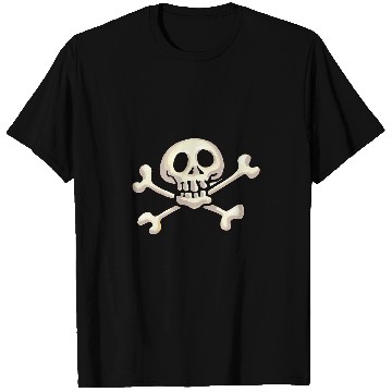 Discover Funny Cartoon Skull and Crossbones T-Shirts