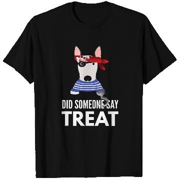 Discover Bull Terrier Halloween Pirate T-Shirts