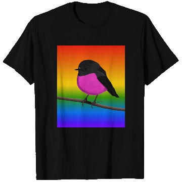 Discover Rose Robin Rainbow Bird Birdlover Birdwatcher Diversity T-Shirts