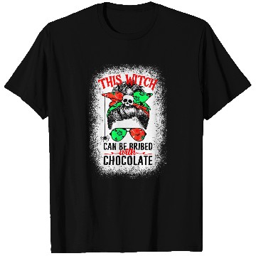 Discover Halloween Messy Bun This Witch Can Be Bribed With Chocolate T-Shirts