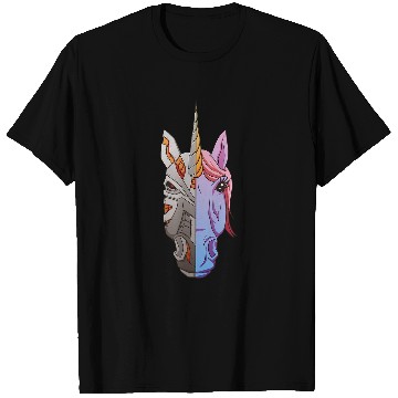 Discover Robotics Team Half Unicorns Robot Student T-Shirts