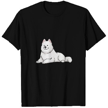 Discover Dog Samoyed Dogs Samoyed Lying Down Funny Cute T-Shirts