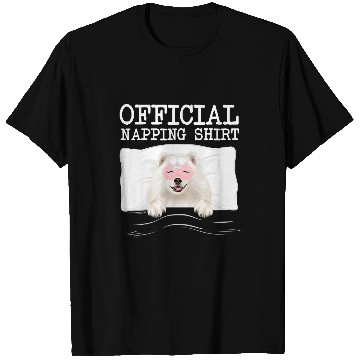 Discover Dog Samoyed Official Napping Sleeping Samoyed T-Shirts
