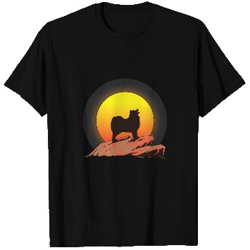 Discover Dog Samoyed Bjelkier Dog Sunrise T-Shirts