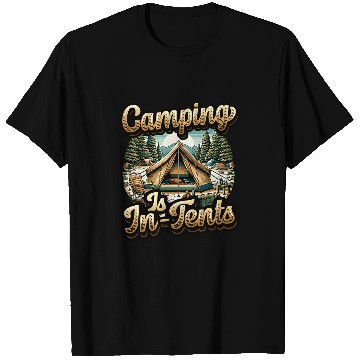 Discover Campfire Hiking Adventure Camping Is InTents Camper T-Shirts