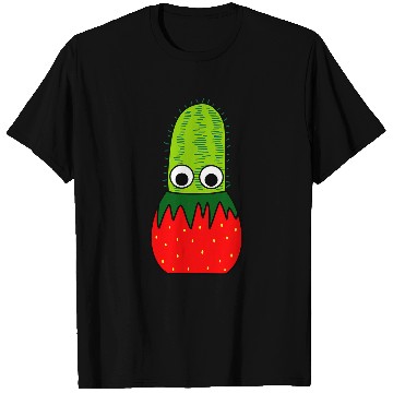 Discover Cactus In Strawberry Pot T-Shirts