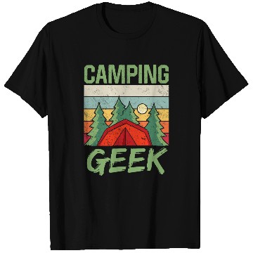 Discover Camping Geek Camper Camp Campsite Campfire T-Shirts
