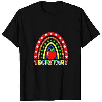 Discover Secretary Boho Rainbow Funny Back To School T-Shirts