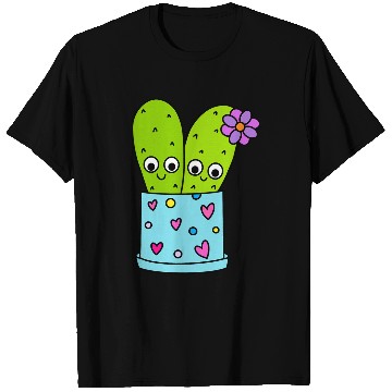 Discover Cacti Couple In Cute Pot T-Shirts