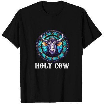 Discover Funny Cow lover with Artisan Style Stained Glass Art T-Shirts