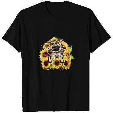Discover Funny Pekingese With Sunflowers Dog Lovers T-Shirts