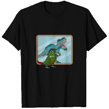 Discover Parrot 2T Rexs Reflection I Green Cheek Conure T-Shirts