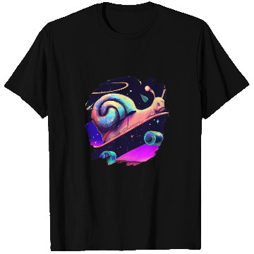 Discover Snail Skateboarding Outer Space Retro vintages Skater Snails T-Shirts