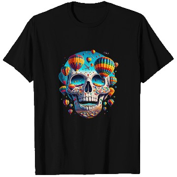 Discover Soaring Spirit Skull Balloon Flight Joy Balloon Albuquerque T-Shirts